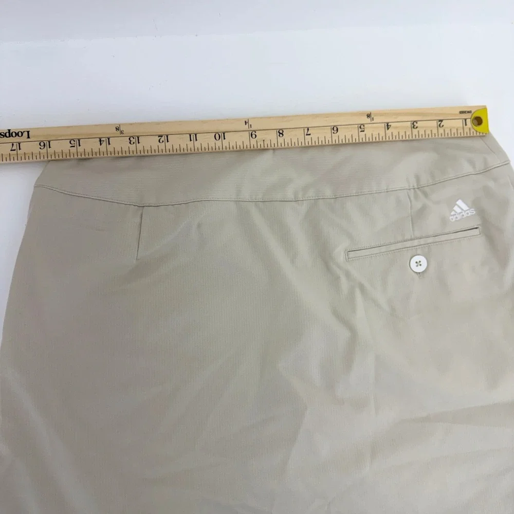 Adidas ClimaCool Golf Skort Khaki Tan Button Front AE7002 Womens 6 - Picture 4 of 10